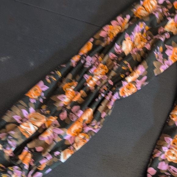 Anthropologie Black and Orange Mandarin Collar Blouse - Picture 6 of 7